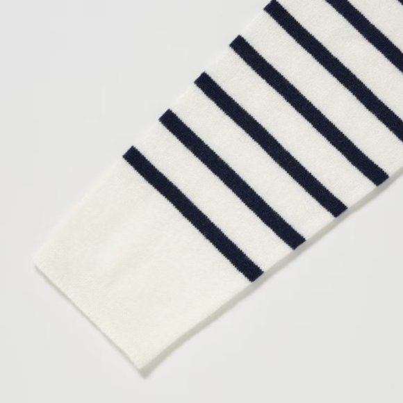 UNIQLO - CASHMERE Striped Long Sleeve Crew Neck Sweater - SZ Large -BNWT - Picture 4 of 13